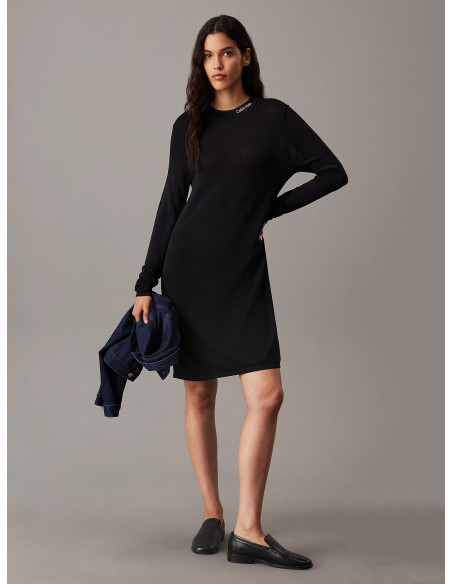 კაბა CALVIN KLEIN - SMOOTH YARN SWEATER DRESS