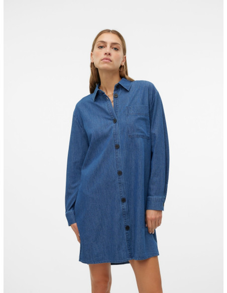 კაბა Vero Moda - VMELOISE LS SHORT DENIM DRESS YO348 LCS
