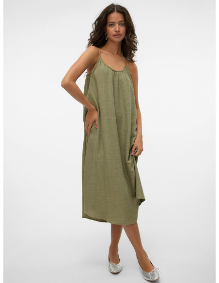 კაბა Vero Moda - VMMELANEY CALF DRESS WVN SB4 GA