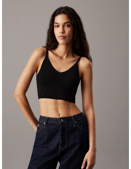 მაისურები CALVIN KLEIN - RAYON SWEATER BRALETTE