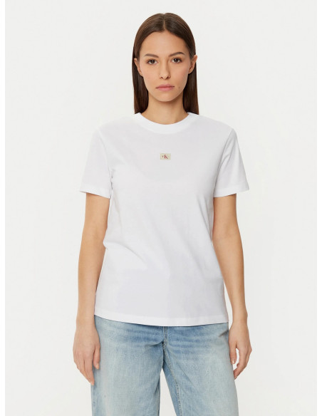 მაისურები CALVIN KLEIN - WOVEN LABEL REGULAR JERSEY TEE