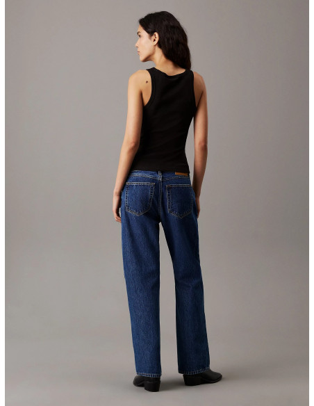 მაისურები CALVIN KLEIN - WOVEN LABEL RIB TANK TOP