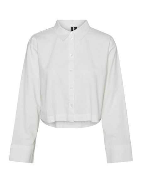 პერანგი Vero Moda - VMNELLIE LS CROP OXFORD SHIRT WVN EXP GA