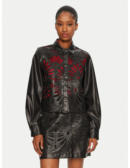 პერანგი Vero Moda - VMROCKY EMB COATED LS SHIRT FAW EXP