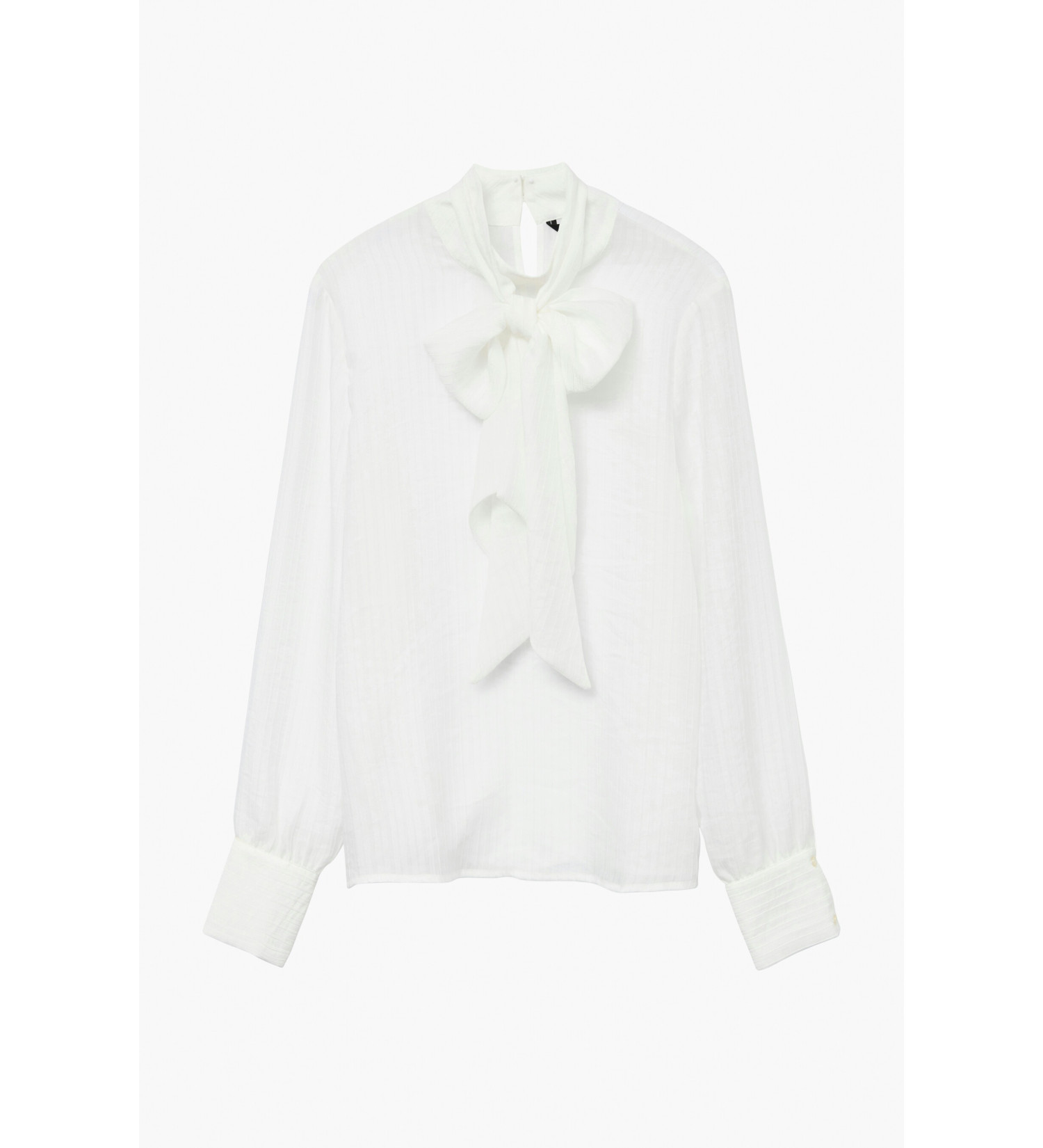 პერანგი Vero Moda - VMTRIAN LS BOW COLLAR TOP FAW EXP