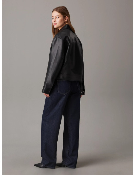 ქურთუკი CALVIN KLEIN - FAUX LEATHER ZIPPED JACKET