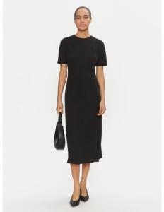 კაბა CALVIN KLEIN - HEAVY CREPE F&F HS MIDI DRESS