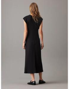 კაბა CALVIN KLEIN - HEAVY SHINE VISCOSE SHIFT DRESS