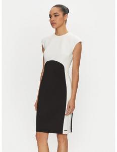 კაბა CALVIN KLEIN - NEOPRENE SCUBA COLORBLOCK DRESS