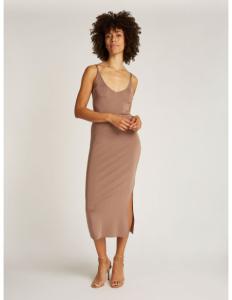 კაბა CALVIN KLEIN - SHINE VISCOSE KNIT SLIP DRESS