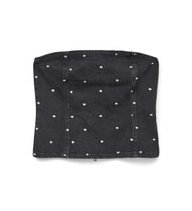 მაისურები Vero Moda - VMESTHER SL EMB DOT DENIM TOP RA132