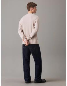 მაისური CALVIN KLEIN - WOVEN LABEL WAFFLE LS TEE