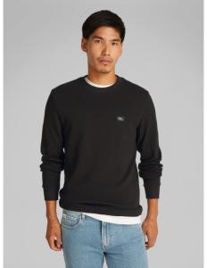 მაისური CALVIN KLEIN - WOVEN LABEL WAFFLE LS TEE