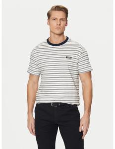 მაისური GUESS - MARINA STRIPED INDIGO SS KNIT