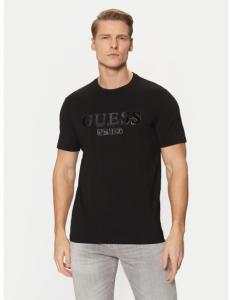 მაისური GUESS - SS CN SPRAYED FLOCK LOGO TEE
