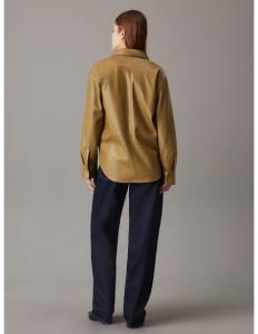 პერანგი CALVIN KLEIN - FAUX LEATHER REGULAR SHIRT