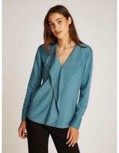 პერანგი CALVIN KLEIN - NATURAL SHEEN LS DRAPED BLOUSE