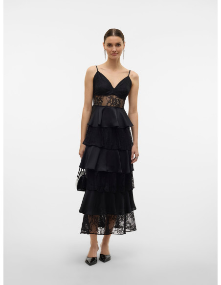 კაბა Vero Moda - VMDINNA SL LACE RUFFLE MAXI DRESS EXP