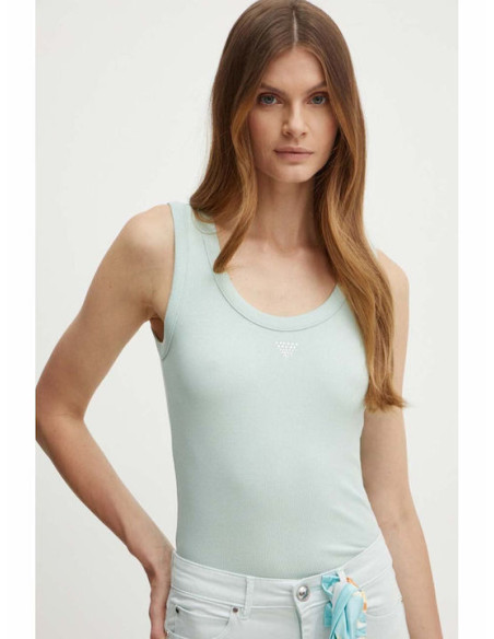 მაისურები GUESS - SL TRIANGLE BLING RIB TANK