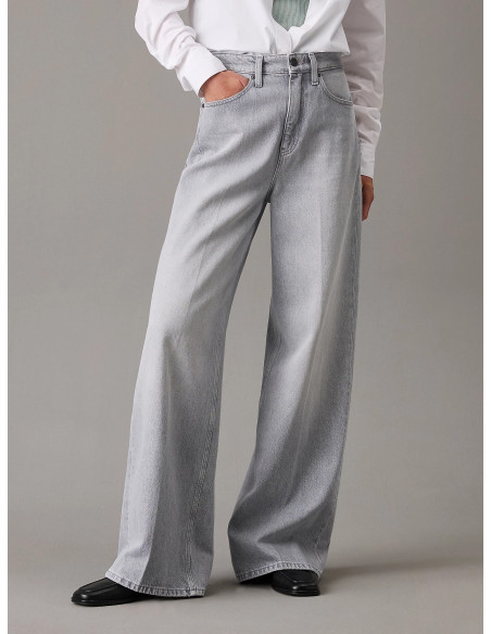 ქალის ჯინსი CALVIN KLEIN - HR WIDE - MID GREY