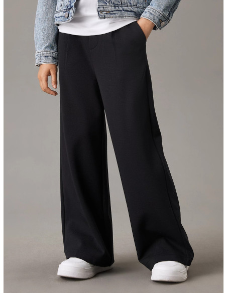 შარვალი CALVIN KLEIN - LOGO TAPE WIDE TWILL PUNTO PANTS