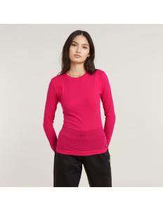 მაისურები G-Star Raw - Ribbed shoulder panels slim r t l\s wmn