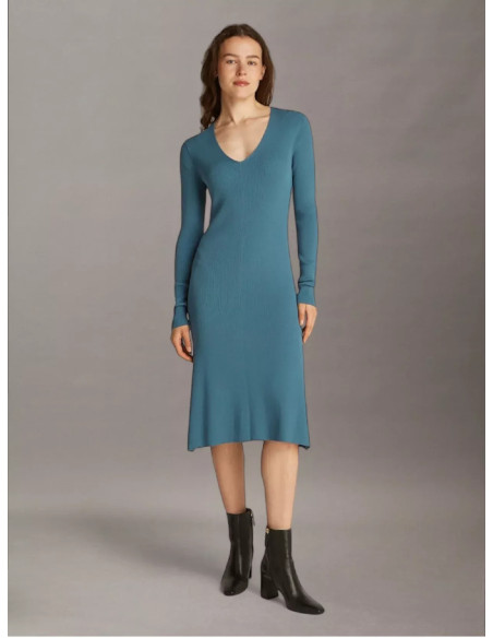 კაბა CALVIN KLEIN - ICONIC RIB SWEATER DRESS