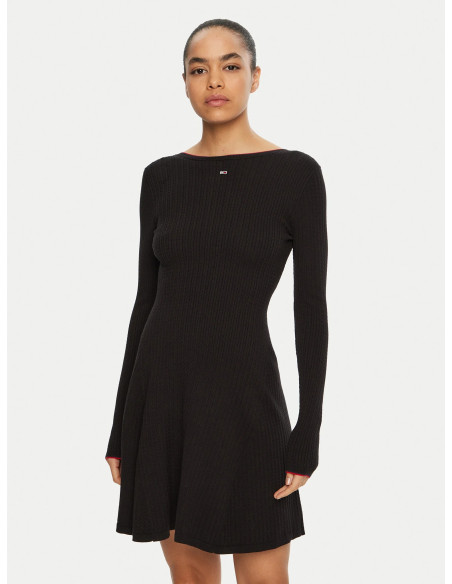 კაბა Tommy Jeans - TJW F&F CABLE SWEATER DRESS