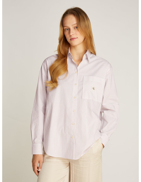 პერანგი CALVIN KLEIN - WOVEN LABEL RELAXED SHIRT