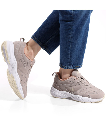 ქალის ბოტასი CALVIN KLEIN - RETRO TENNIS LOW MG MIX MEDIA WN