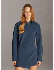კაბა CALVIN KLEIN - WRAP AROUND LS DRESS