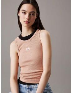 მაისურები CALVIN KLEIN - WOVEN LABEL RIB TANK TOP