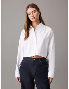 პერანგი CALVIN KLEIN - OXFORD LS CROPPED SHIRT