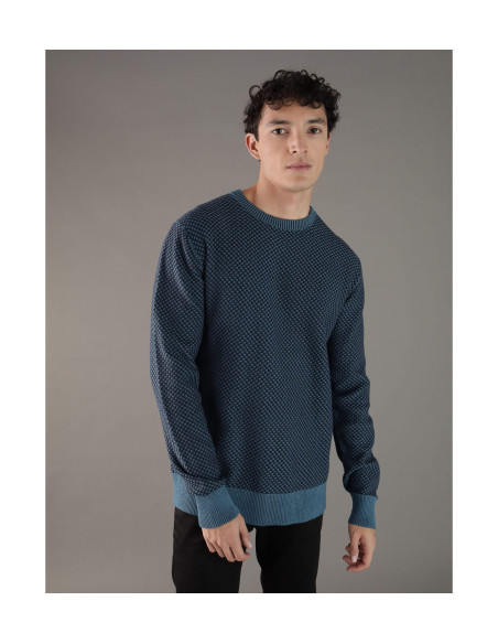 კაცის სვიტერი CALVIN KLEIN - TWO TONE HONEYCOMB MW SWEATER