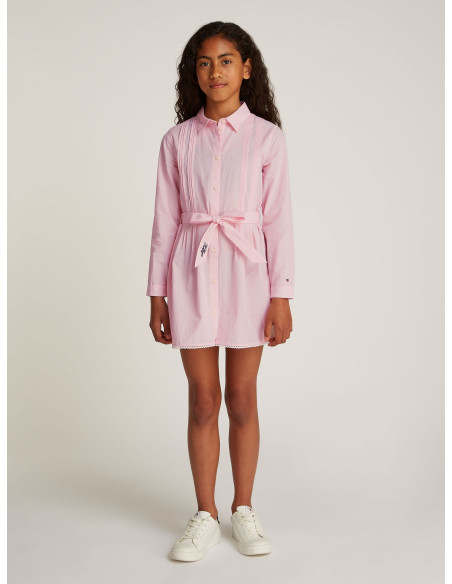 ბავშვის კაბა TOMMY HILFIGER - STRIPE SHIRT DRESS LS