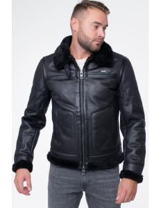 კაცის ქურთუკი GUESS - AVIATOR SHEARLING