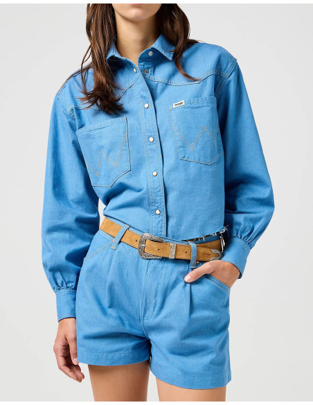 კლასიკური ქამარი ქალის WRANGLER - WESTERN BELT