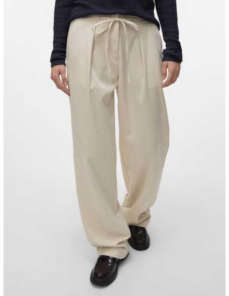 შარვალი Vero Moda - VMISOLDE MW WIDE BELT PANT