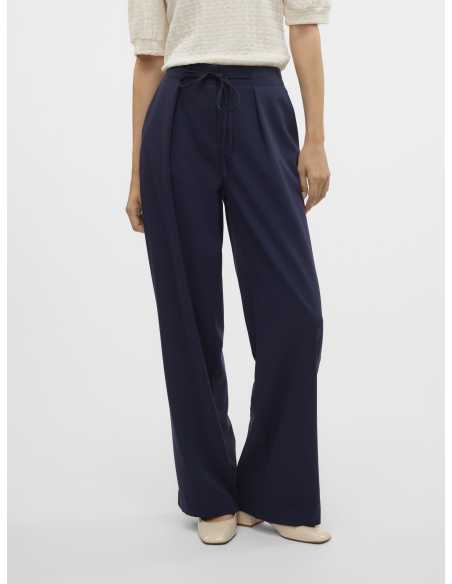 შარვალი Vero Moda - VMISOLDE MW WIDE BELT PANT