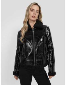 ქურთუკი GUESS - LS ANDREA FAUX SHEARLING JKT