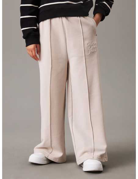 შარვალი CALVIN KLEIN JEANS - HANDW LOGO WIDE SWEATPANTS