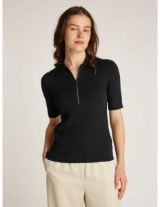 პერანგი CALVIN KLEIN - ICONIC RIB ZIP SWEATER 1/2 SLV