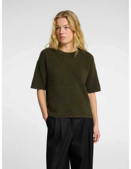 მაისურები SELECTED FEMME - SLFMALINE-LILIANA 2/4 KNIT O-NECK NOOS