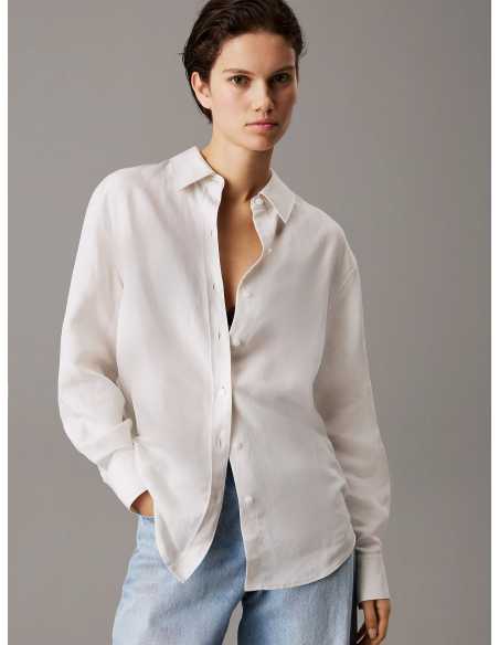 პერანგი CALVIN KLEIN - LINEN BLEND LS REGULAR SHIRT