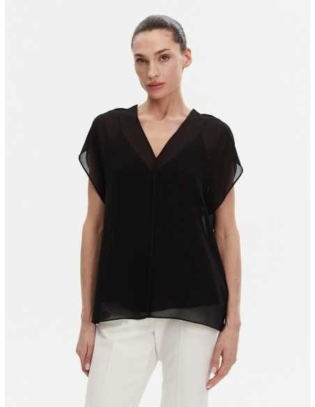 პერანგი CALVIN KLEIN - SHEER GEORGETTE SS BLOUSE