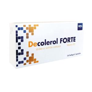 D-colerol forte - დეკოლეროლი ფორტე 20000სე 14 კაფსულა