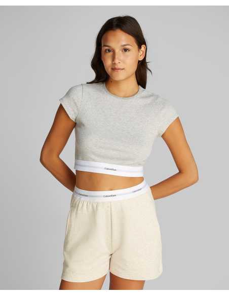 მაისურები CALVIN KLEIN - RIB CROP TEE