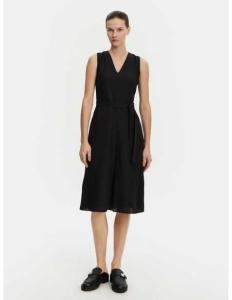 კაბა CALVIN KLEIN - LINEN BLEND NS V NECK DRESS