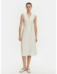 კაბა CALVIN KLEIN - LINEN BLEND NS V NECK DRESS