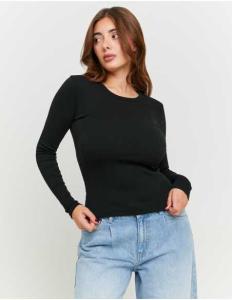 მაისურები Tally Weijl - Black Basic T-Shirt